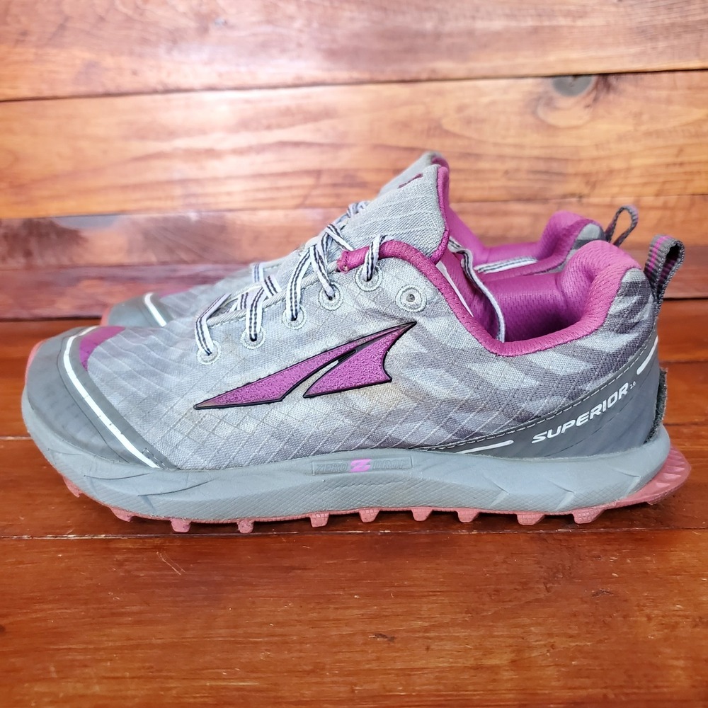 Altra Superior 2.0 Trail Shoes Women 6 Gray Pink A2652-1 Hiking Outdoors